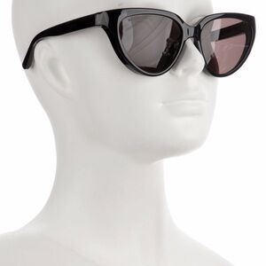 Balenciaga Glossy Black Cat-Eye Sunglasses